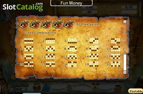Οθόνη3. Pirates Treasure Hunt Κουλοχέρης