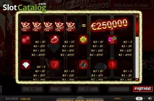 Οθόνη7. Lady Luck (SkillOnNet) Κουλοχέρης