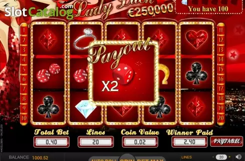 Οθόνη5. Lady Luck (SkillOnNet) Κουλοχέρης
