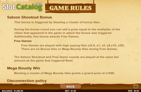 Οθόνη5. Lucky Bills Bounty Blast Κουλοχέρης