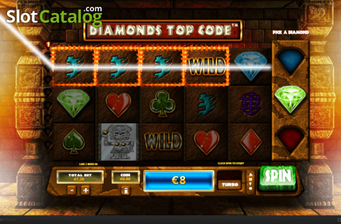 Οθόνη5. Diamonds Top Code Κουλοχέρης