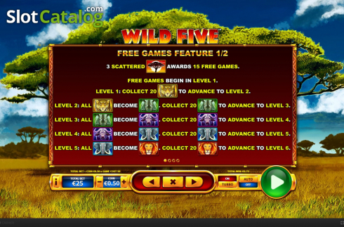 Οθόνη8. Wild Five Κουλοχέρης