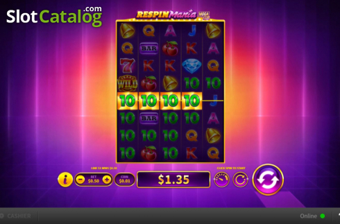 Οθόνη5. Respin Mania Mega Reels Κουλοχέρης