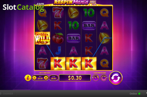 Οθόνη6. Respin Mania Mega Reels Κουλοχέρης