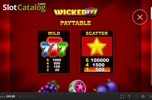 Οθόνη6. Wicked 777 Κουλοχέρης