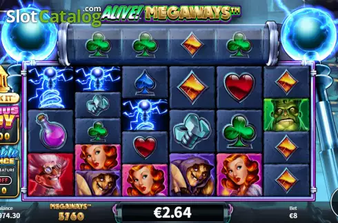 Οθόνη3. Alive! Megaways Κουλοχέρης