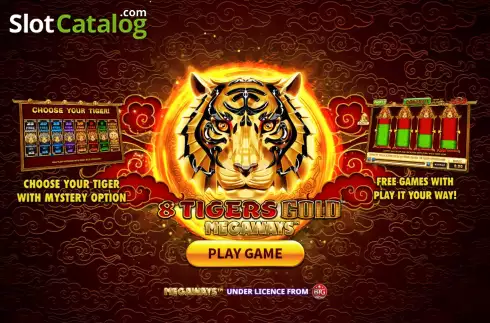 Οθόνη2. 8 Tigers Gold Megaways Κουλοχέρης