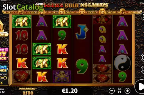 Οθόνη5. 8 Tigers Gold Megaways Κουλοχέρης