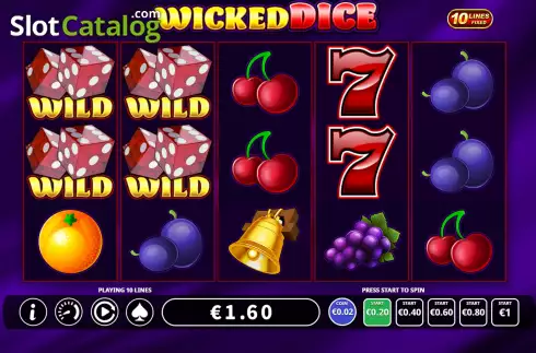 Οθόνη2. Wicked Dice 10 Lines Κουλοχέρης 