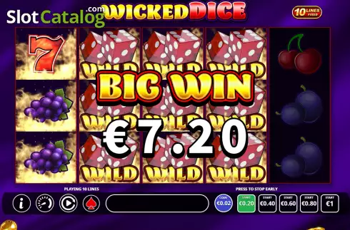 Οθόνη5. Wicked Dice 10 Lines Κουλοχέρης 