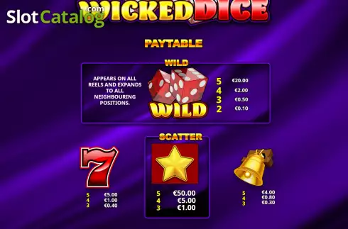 Οθόνη7. Wicked Dice 10 Lines Κουλοχέρης 
