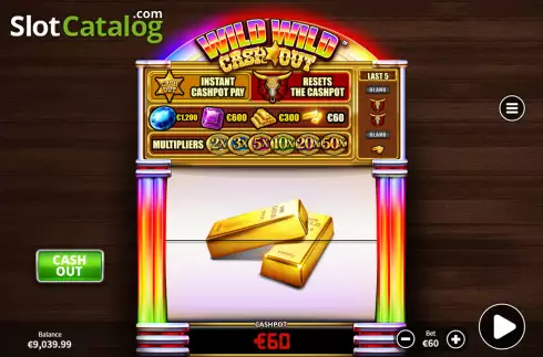 Οθόνη3. Wild Wild Cash Out Κουλοχέρης