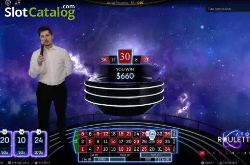 Οθόνη3. Atom Roulette Κουλοχέρης