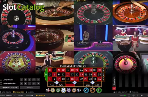 Οθόνη2. Live Rush Roullette Κουλοχέρης