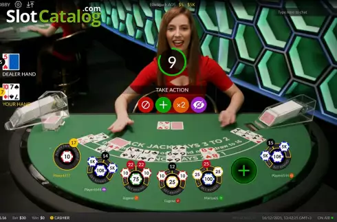 Οθόνη3. Live Blackjack (Skywind Group) Κουλοχέρης