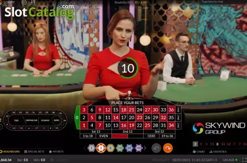 Οθόνη2. Live Roulette (Skywind Group) Κουλοχέρης