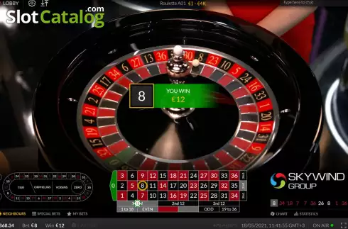 Οθόνη3. Live Roulette (Skywind Group) Κουλοχέρης