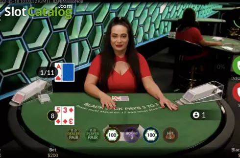 Οθόνη2. Live Blackjack Max Κουλοχέρης