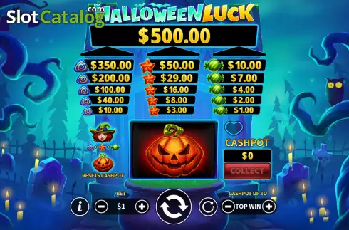 Οθόνη3. Halloween Luck Κουλοχέρης