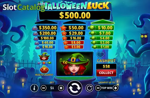 Οθόνη6. Halloween Luck Κουλοχέρης
