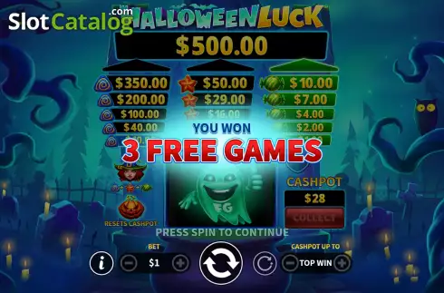 Οθόνη9. Halloween Luck Κουλοχέρης