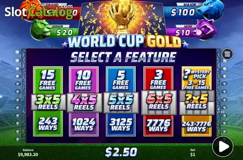 Οθόνη9. World Cup Gold Κουλοχέρης 
