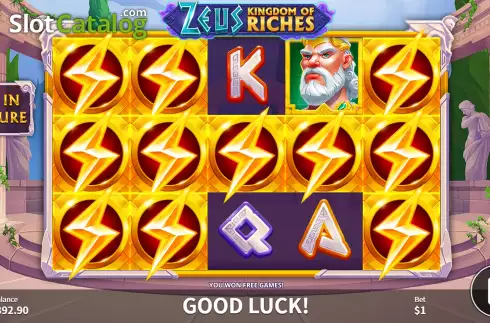 Οθόνη9. Zeus Kingdom of Riches Κουλοχέρης