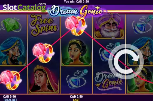 Οθόνη4. Dream Genie (Skywind Group) Κουλοχέρης