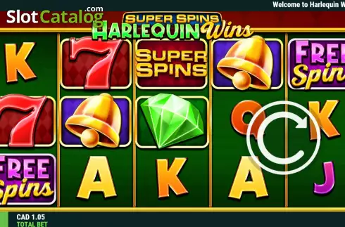 Οθόνη2. Super Spins Harlequin Wins Κουλοχέρης