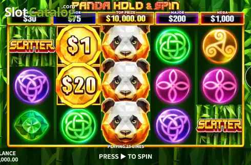 Οθόνη2. Panda Hold & Spin Κουλοχέρης