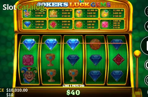 Οθόνη3. Joker's Luck Gems Κουλοχέρης