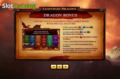 Οθόνη7. Legendary Dragons Κουλοχέρης