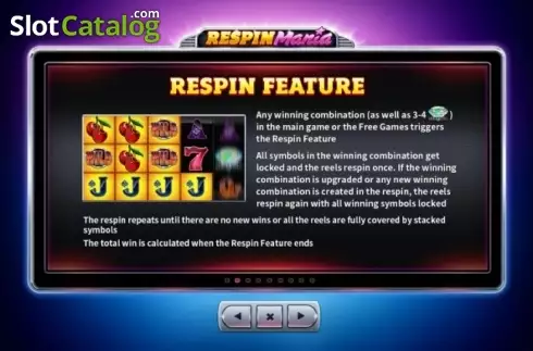 Οθόνη5. Respin Mania Κουλοχέρης 