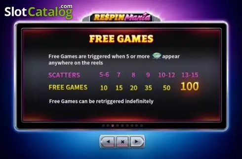 Οθόνη6. Respin Mania Κουλοχέρης 