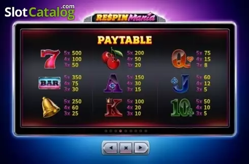 Οθόνη7. Respin Mania Κουλοχέρης 