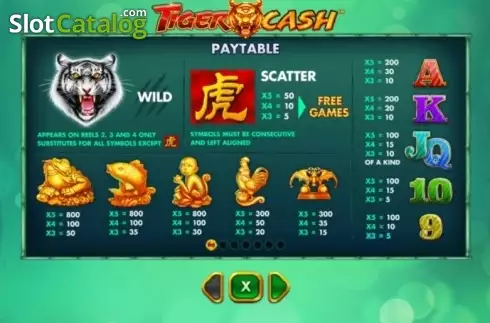 Οθόνη5. Tiger Cash Κουλοχέρης