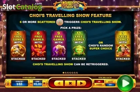 Οθόνη5. Choi's Travelling Show Κουλοχέρης