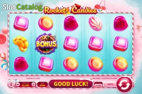 Οθόνη2. Rocket Candies Κουλοχέρης