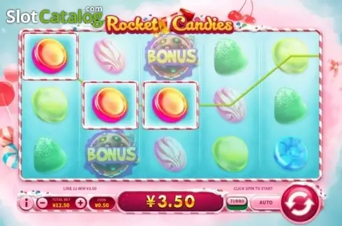 Οθόνη3. Rocket Candies Κουλοχέρης