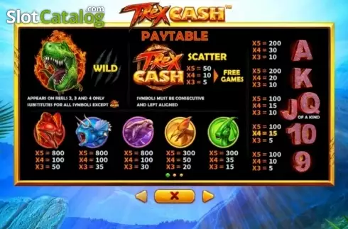 Οθόνη5. T-Rex Cash Κουλοχέρης