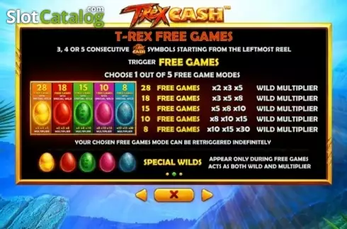 Οθόνη6. T-Rex Cash Κουλοχέρης