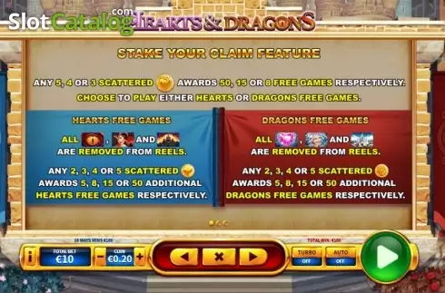 Οθόνη4. Hearts and Dragons Κουλοχέρης