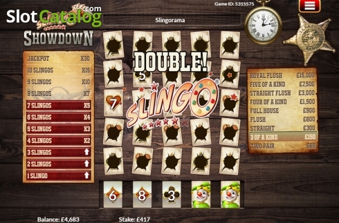 Οθόνη5. Slingo Showdown Κουλοχέρης