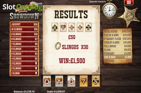 Οθόνη6. Slingo Showdown Κουλοχέρης