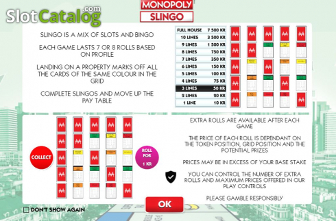 Οθόνη2. Slingo Monopoly Κουλοχέρης 