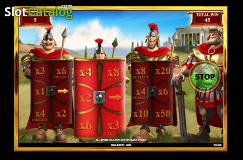 Οθόνη5. Slingo Maximus Soldier of Rome Κουλοχέρης
