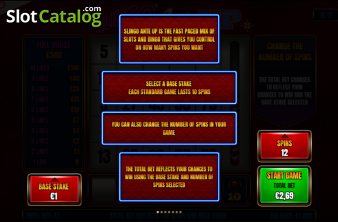 Οθόνη7. Slingo Ante Up Κουλοχέρης 
