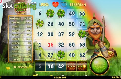 Οθόνη4. Slingo Lucky Streak Κουλοχέρης