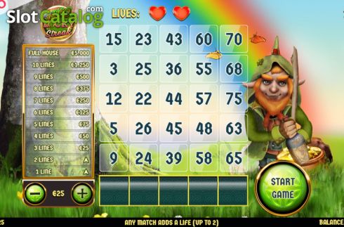 Οθόνη2. Slingo Lucky Streak Κουλοχέρης