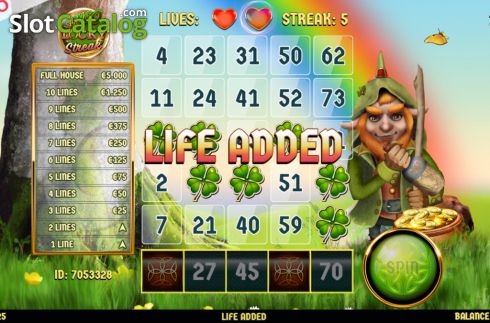 Οθόνη7. Slingo Lucky Streak Κουλοχέρης